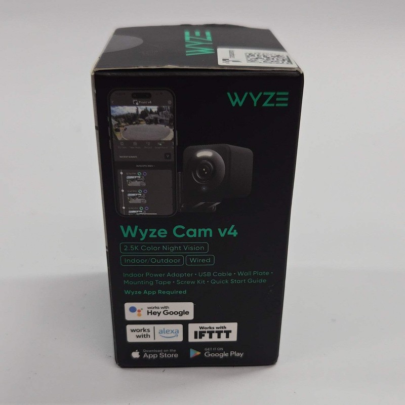 New Wyze Wyze Cam V4 Smart Security Camera Black WYZEC4BK gallery