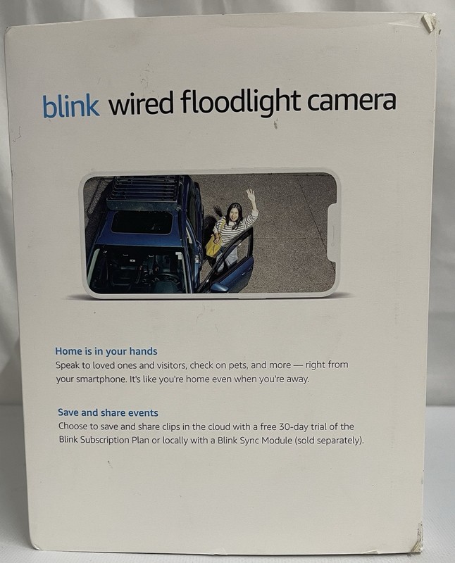 Blink Wired Floodlight Camera Led Smart Security Camera, 2600 Lumens , White .R7 gallery
