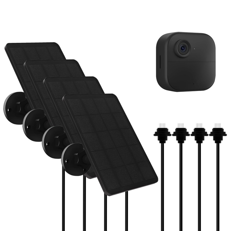 4 Pack Solar Panels for Blink Outdoor 4 Camera, 4W Waterproof with USB-C Port, 1 gallery