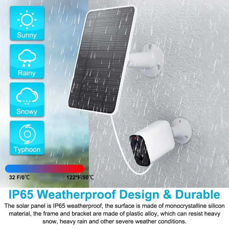 Solar Panel Charger for Arlo Pro 3/4 Ultra/Ultra 2 &3m Waterproof Magnetic Cable gallery