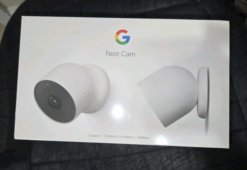 Google Nest Cam 2 Pack Indoor/Outdoor Security Cameras Snow New Sealed