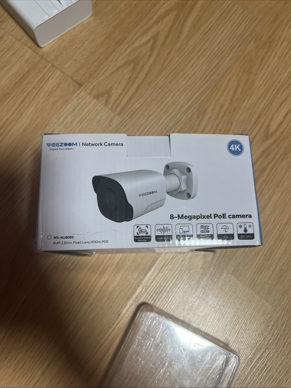Veezoom PoE Camera – 4K IP Camera for Home Security, Outdoor Surveillance Camera