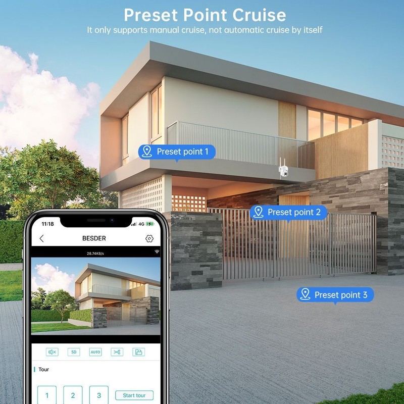 4MP PTZ Wifi IP Camera Outdoor Security Protection 5x Zoom Surveillance SmartCam gallery