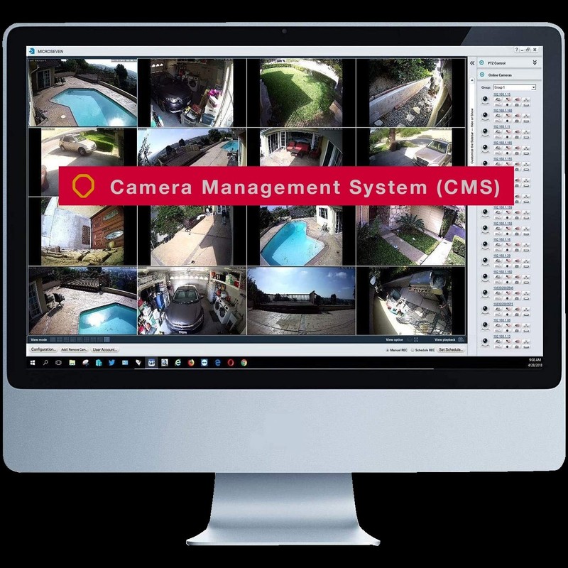 Microseven 4K/8MP POE H.265 HD Outdoor Dome IP Camera Built-in Mic 256GB SD Slot gallery