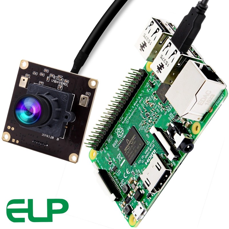 ELP 4K High Speed 3840x2160 MJPEG 30fps USB Camera Module w/ No Distortion Lens gallery