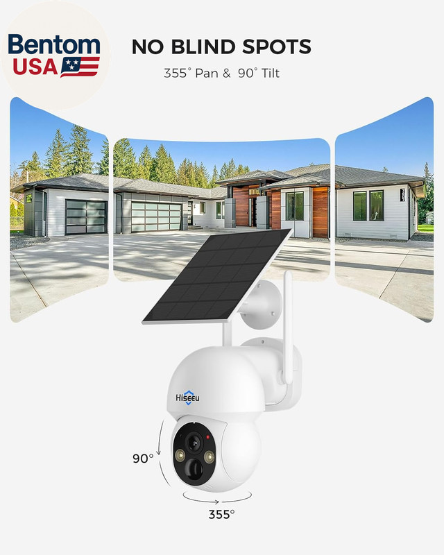 Solar Camera Wireless Outdoor, Home Security Camera System, 2.4G & 5G Wifi, Sola gallery
