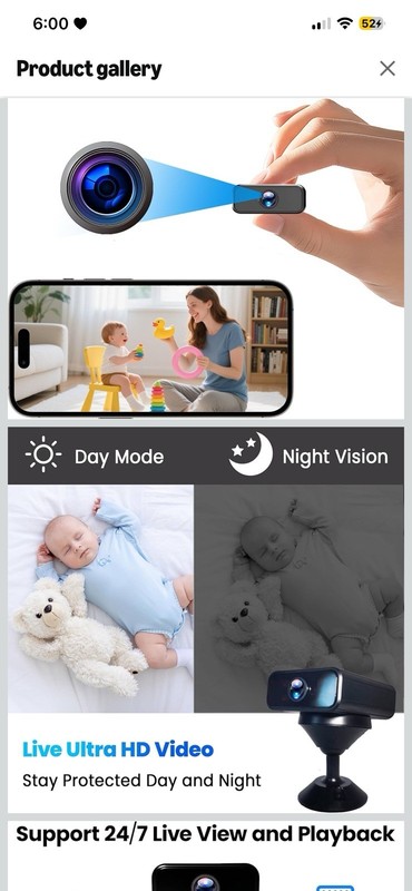 4K Mini WiFi Camera Wireless App Control Night Vision Motion Detection gallery