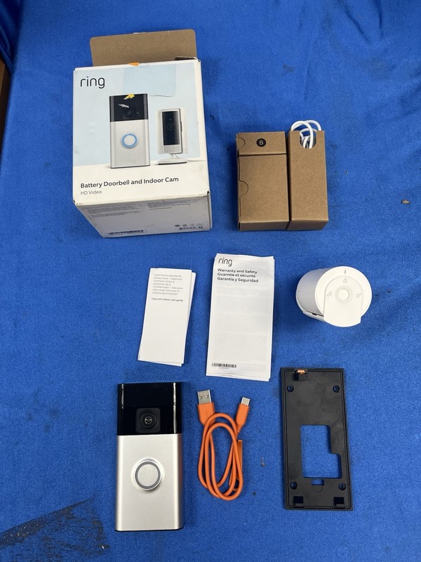 Battery Doorbell & Indoor Cam Wi-Fi Security Pre Owned Excellent Condition gallery