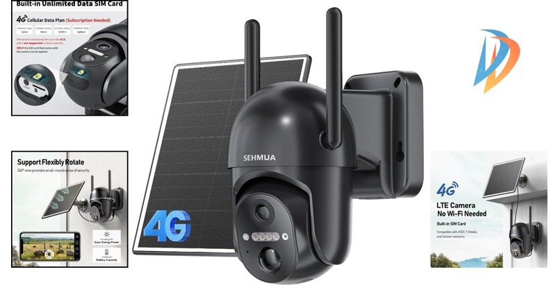 2K Resolution Solar-Powered Security Camera with Built-in SIM - Outdoor Ready gallery