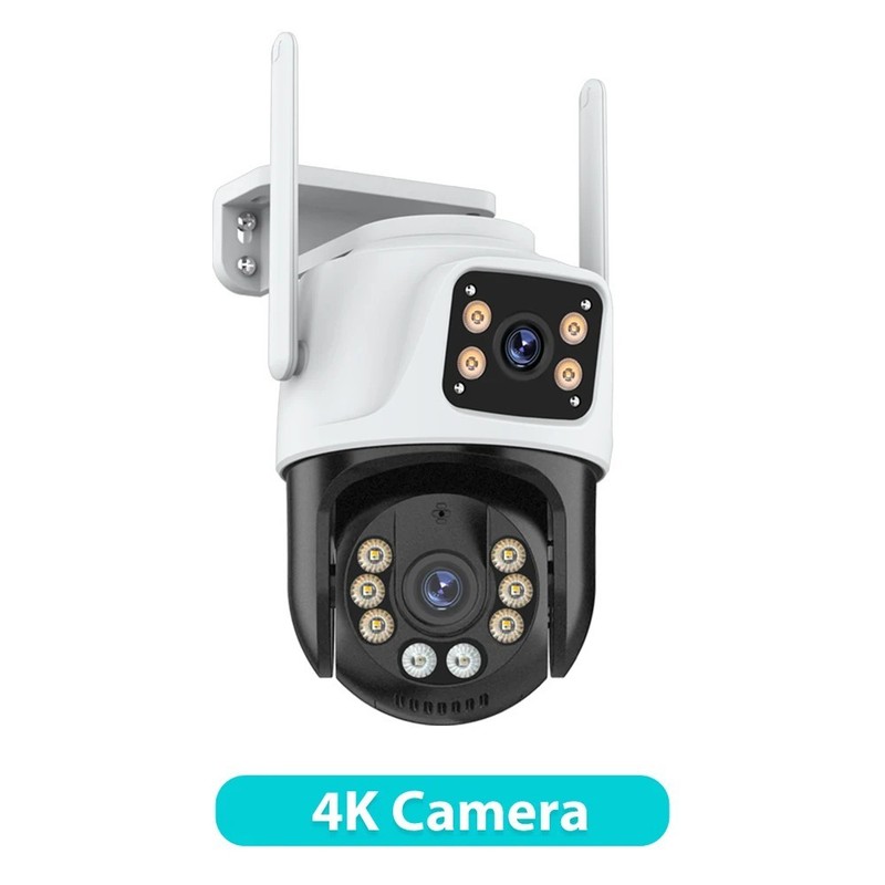 Advanced 6K Triple Lens PTZ Outdoor IP Security Camera Auto Tracking Video Gift