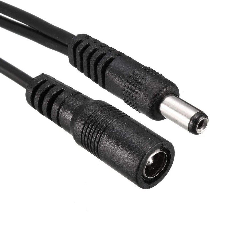 uxcell 1 Male to 2 Female 5.5mm x 2.1mm 32cm DC Power Splitter Cable Black gallery