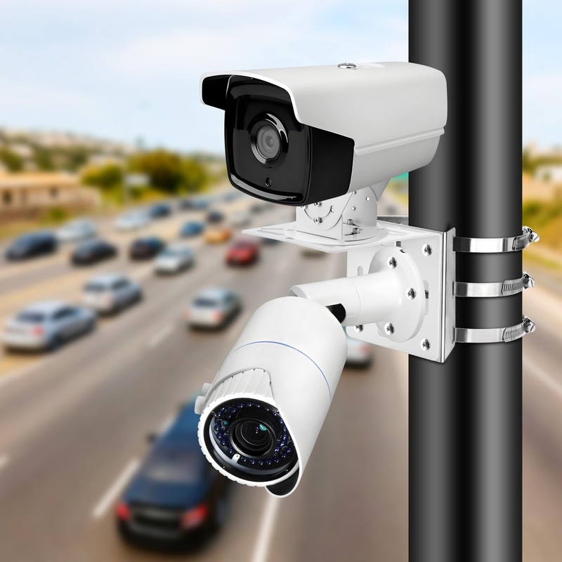 4 Pack CCTV Universal Installation Brackets, CCTV Monitoring Spherical Camera... gallery