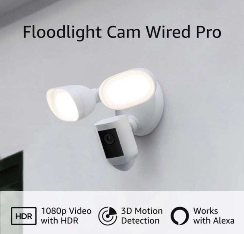 Ring Floodlight Cam Wired Pro with Bird’s Eye View and 3D Motion Detection gallery