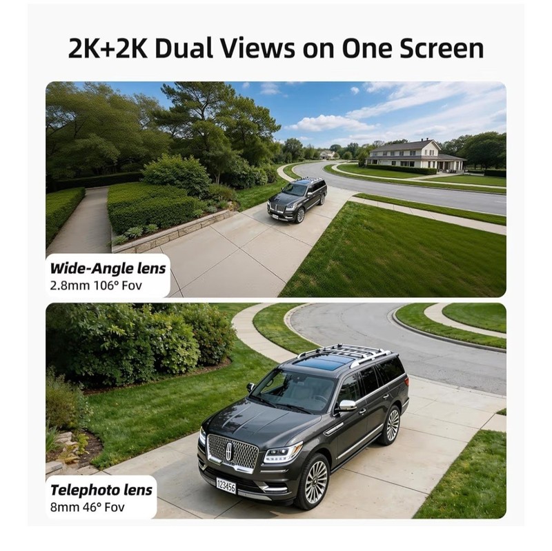 SV3C Security Cameras Wireless Outdoor, 2K Dual Lens Camera for Home Security wi gallery