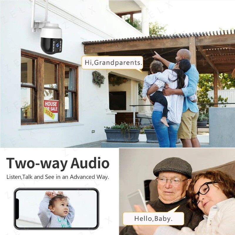 4MP 2K IP Camera Outdoor WiFi HD CCTV Security Cam AI Auto Tracking Surveillance gallery