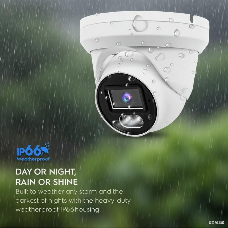 8MP 4K Poe IP Full Color Night Vision Security Camera Outdoor, 2.8Mm Wide Angle, gallery