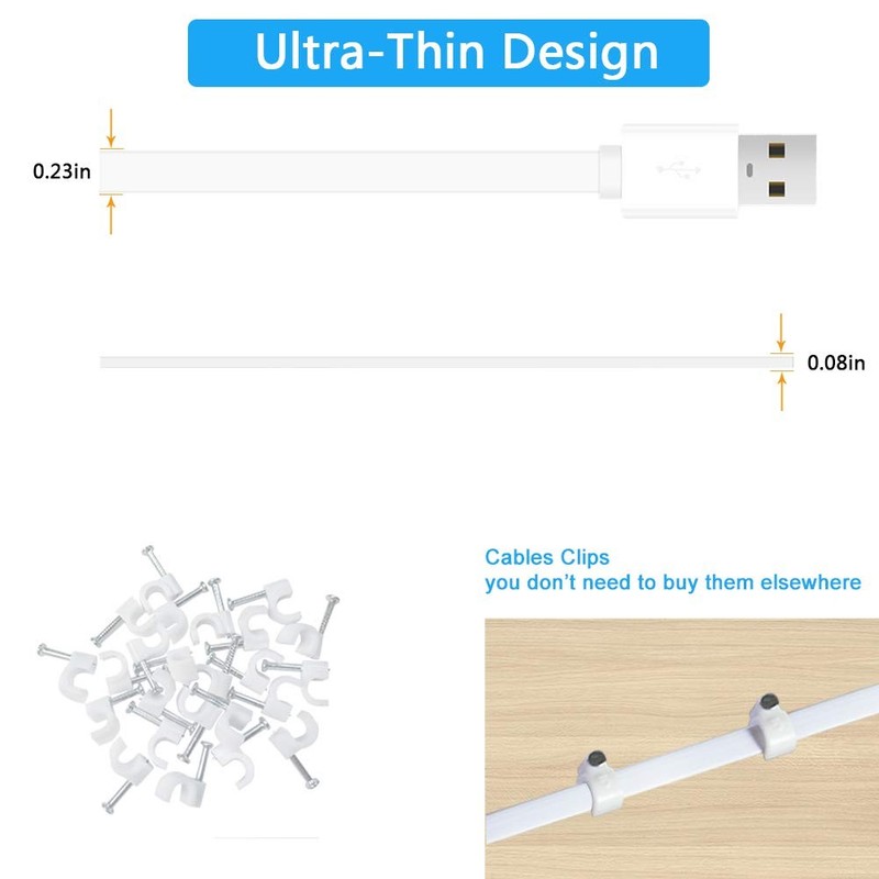SIOCEN 13FT 2 Pack USB Power Extension Cable for Wyze 16.4 Foot, White gallery