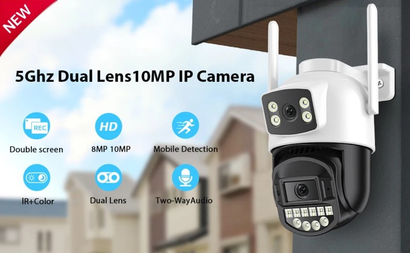 10MP 5K PTZ WiFi IP Camera Security Color Night Vision Auto Track CCTV Cameras gallery
