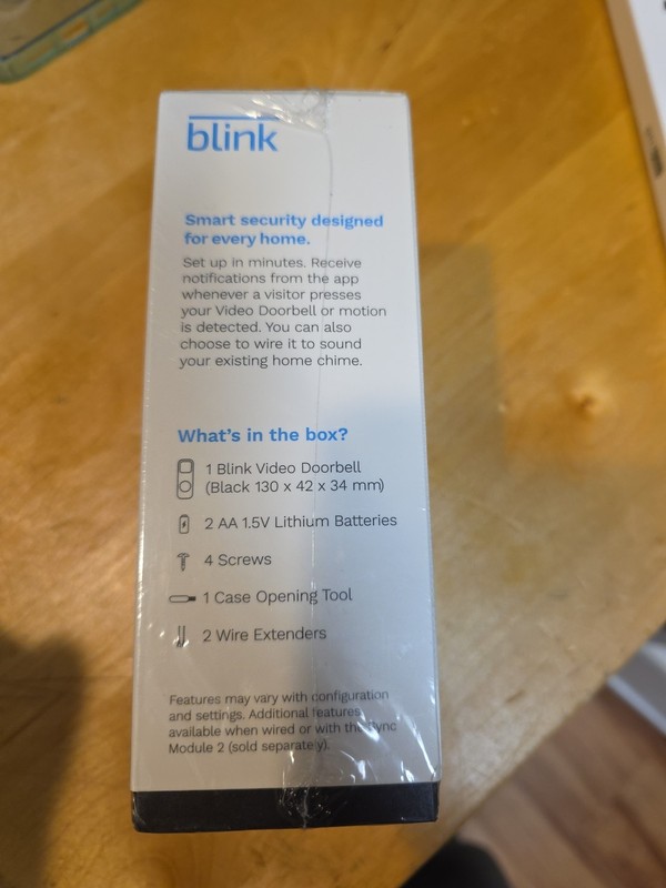 Blink Smart Wi-Fi Video Doorbell Wired/Battery 2 Way Audio with Alexa Black New gallery