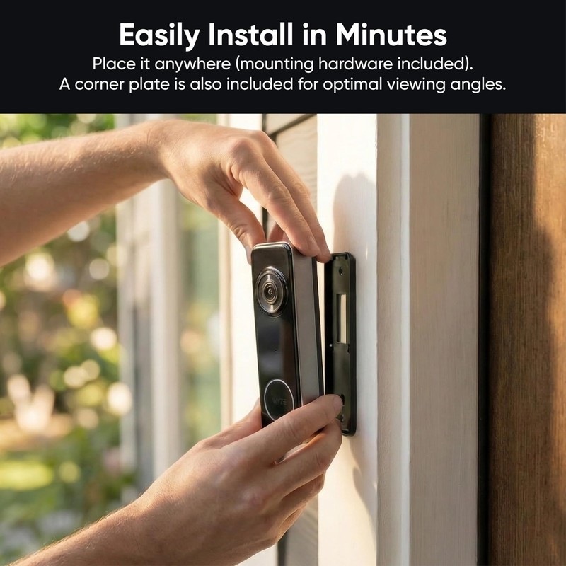 Battery Video Doorbell Wireless Camera, 1536x1536 HD+ with Color Night Vision... gallery
