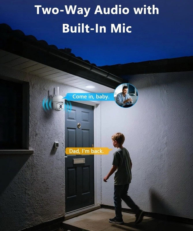 PT Outdoor Wireless Security Camera Wi-Fi Camera for Home Video Surveillance gallery