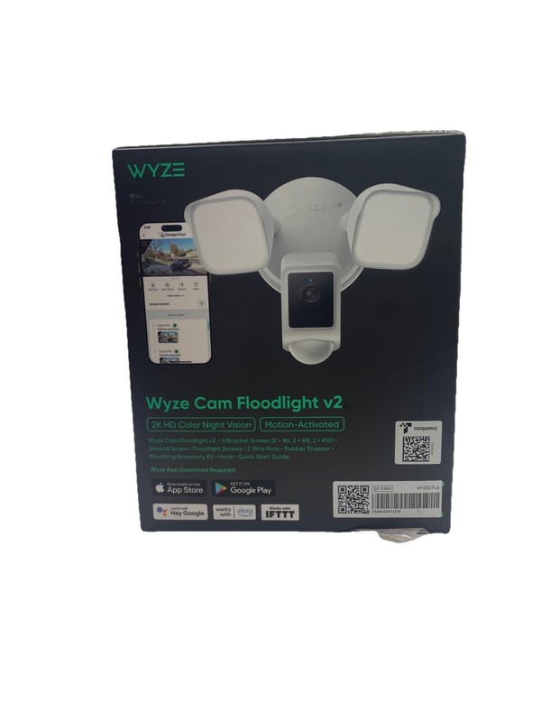 Wyze Cam Floodlight V2 Motion-Activated 2K HD Color Night Vision Camera gallery