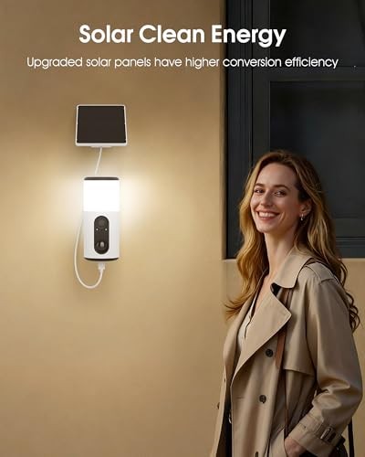 Floodlight Camera with Solar Panel, 4MP Battery Powered Security Cameras 1 Pack gallery