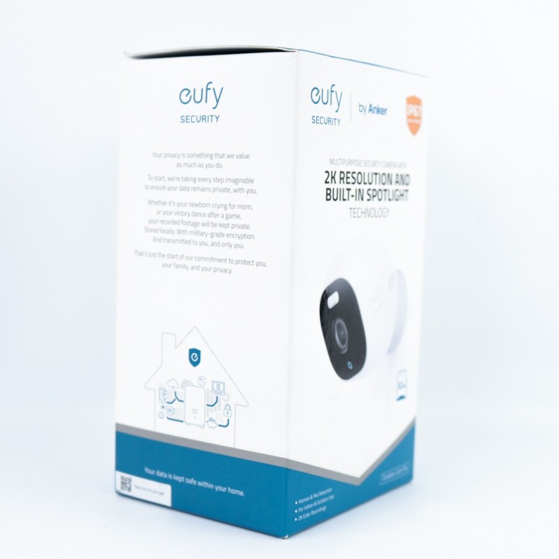 eufy Wired Outdoor 2K Surveillance Camera with Spotlight 2.4 GHz Wi-Fi gallery