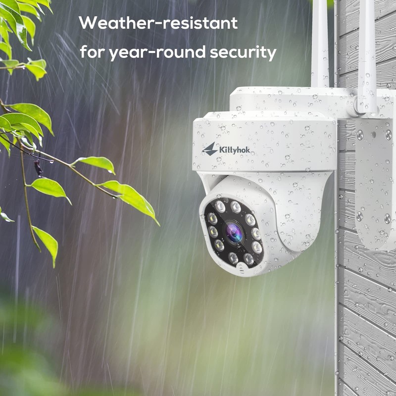 Kittyhok PTZ Security Camera Wireless Outdoor | 2K FHD Wireless Cameras for H... gallery