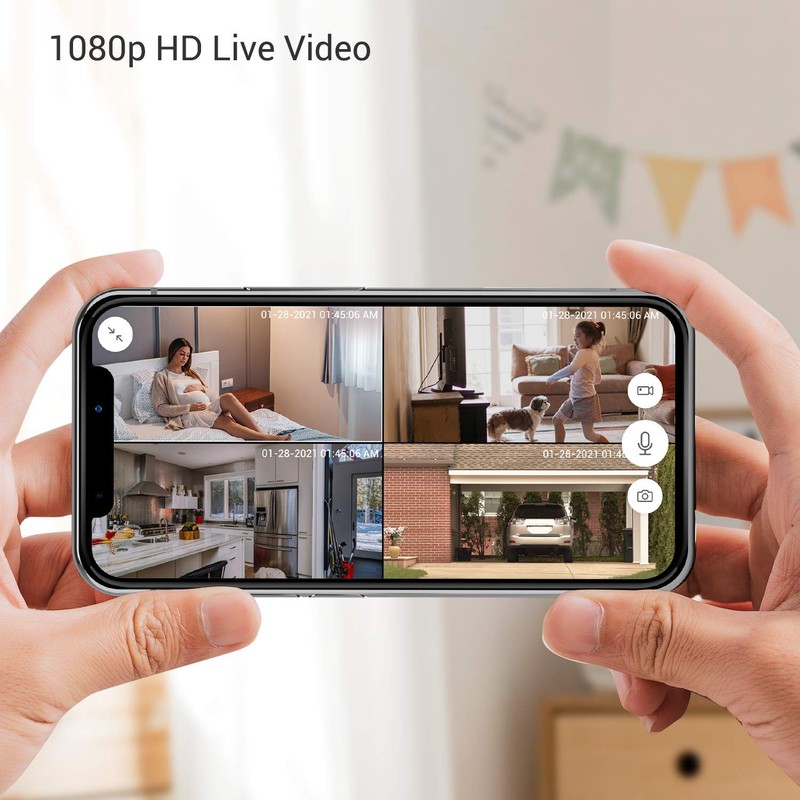 Security Camera Outdoor 3 Pack 1080p Wireless WiFi Night Vision Metal gallery