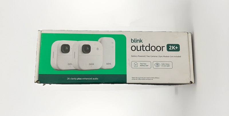 Blink Outdoor 2K+ Newest Model 2-Camera System + Sync Module White NEW Open Box