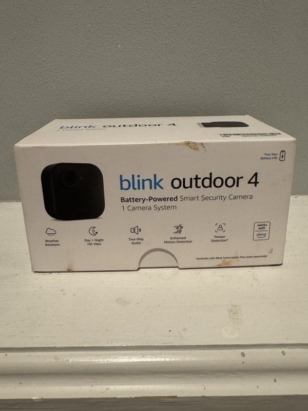 Blink Outdoor 4 – Battery-Powered Smart Security Camera System NEW IN BOX