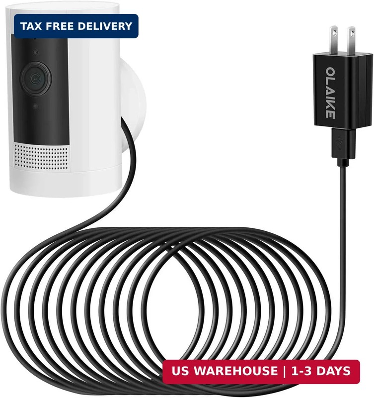 OLAIKE Indoor/Outdoor Power Adapter for Ring Stick Up Cam Battery 3rd Gen/2nd Ge