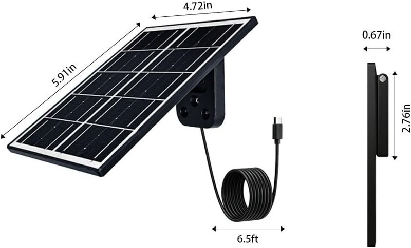 High Efficiency 5V Monocrystalline Solar Panel for Outdoor Devices, 6.5ft Cable gallery