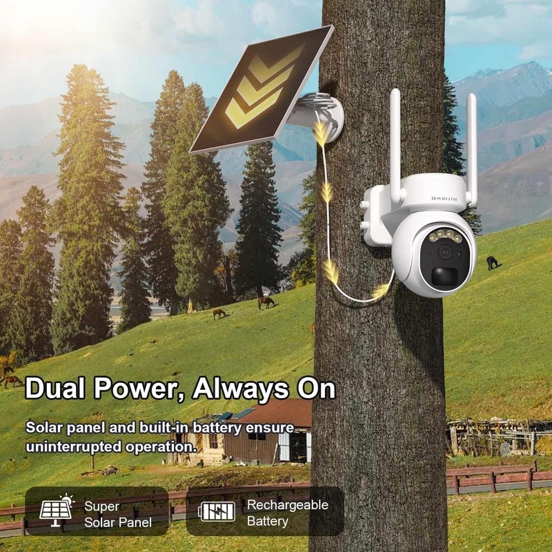360° PTZ Outdoor Security Camera with Free Cloud Storage & PIR Motion Detection gallery