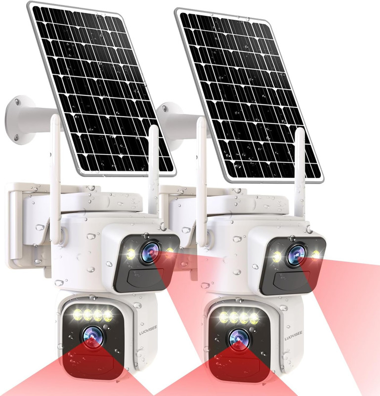 Cameras for Home Security with Dual Lens,2.4G/5G Wifi Outdoor Camera Wireless So