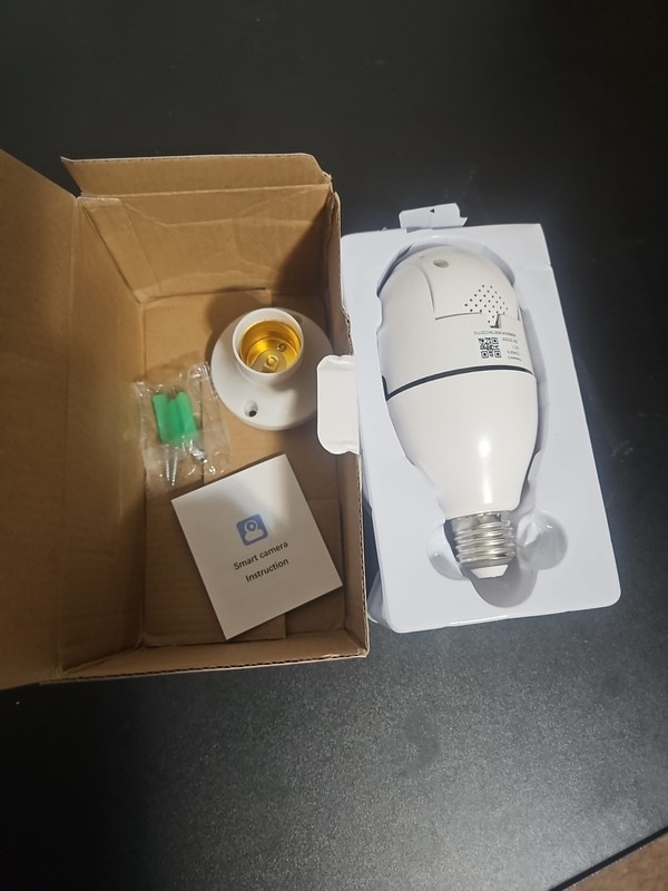 WiFi Light Bulb Security Camera Wireless Smart Home Camera White New gallery