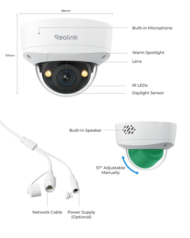 RLC-1240A First 12MP Vandalproof PoE Security Camera,145° Wide Viewing Angle,... gallery