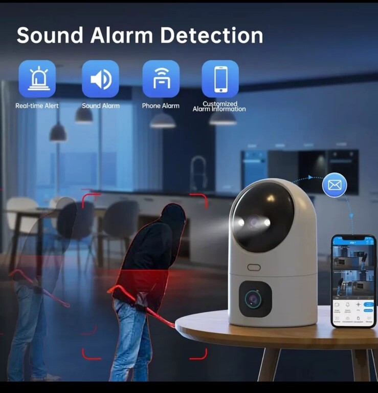 4K PTZ wireless IP camera 5G WiFi Dual lens, 1296p, N.Vision,Track, Motion&Audio gallery