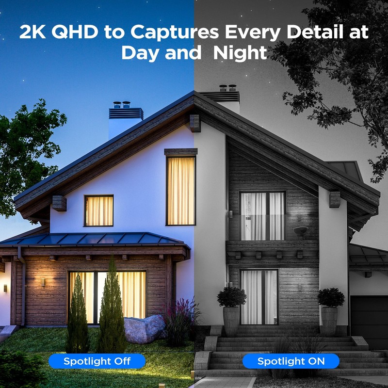 CAMCAMP 4MP Wireless Solar Security Camera System Humanoid Detect 10CH NVR+500GB gallery