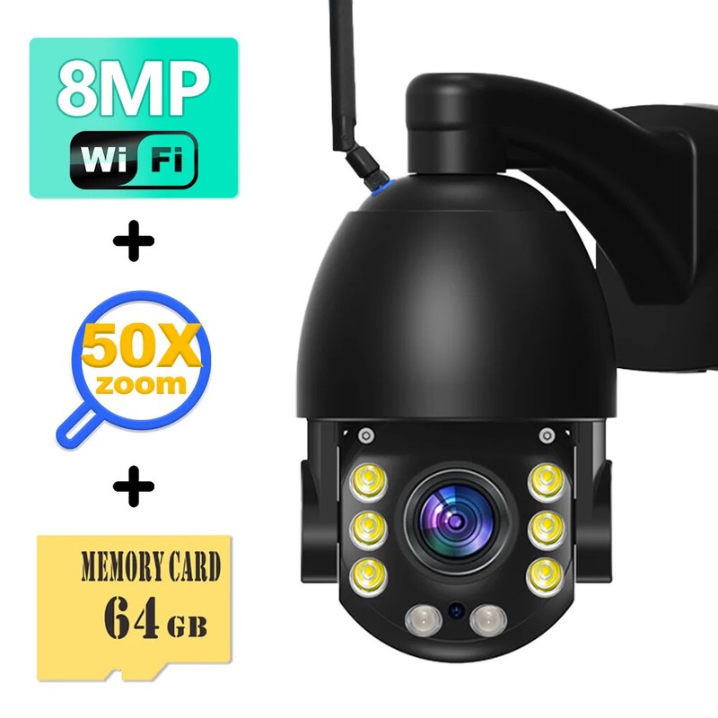 8MP 4K IP Security Camera Outdoor PTZ Motion Detecti CCTV HD Video Surveillance gallery