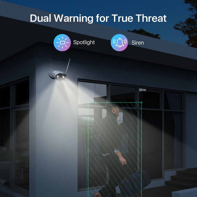 ZOSI 3MP Outdoor Wireless Security Camera System 2K WiFi Home Audio NVR With 1TB gallery