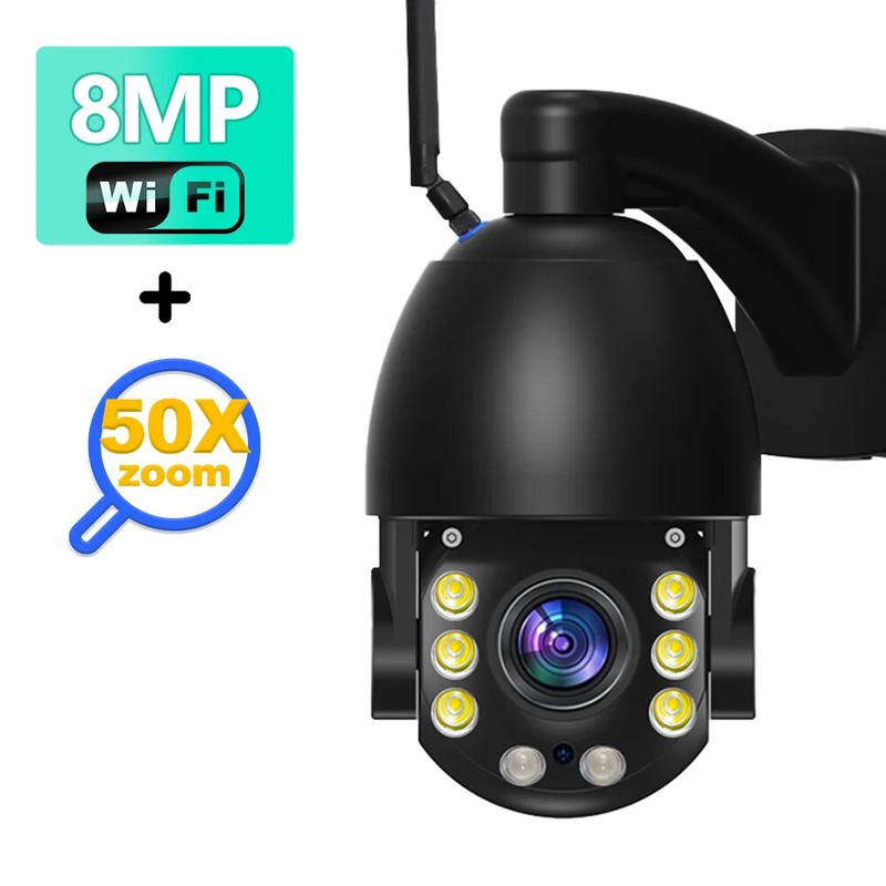 8MP 4K IP Security Camera Outdoor PTZ Motion Detecti CCTV HD Video Surveillance