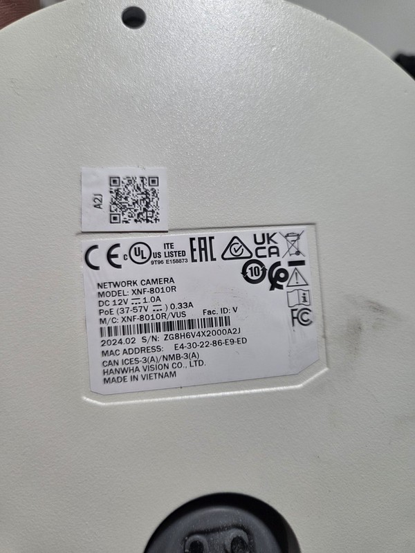 Hanwha WiseNet XNF-8010R Fisheye IP Camera – 4MP, 360° Panoramic View gallery