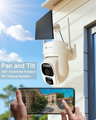 Solar Security Camera Wireless Outdoor, 3W Solar Panel, 360° Pan Tilt Solar gallery