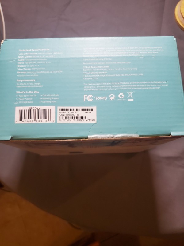 TP-Link KC410S Pan Tilt 2K HD Indoor Camera Night Vision Motion Tracking Alexa gallery