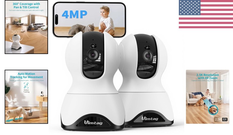 AI-Powered Home Security Camera with 2.5K Resolution & Smartphone App Control gallery
