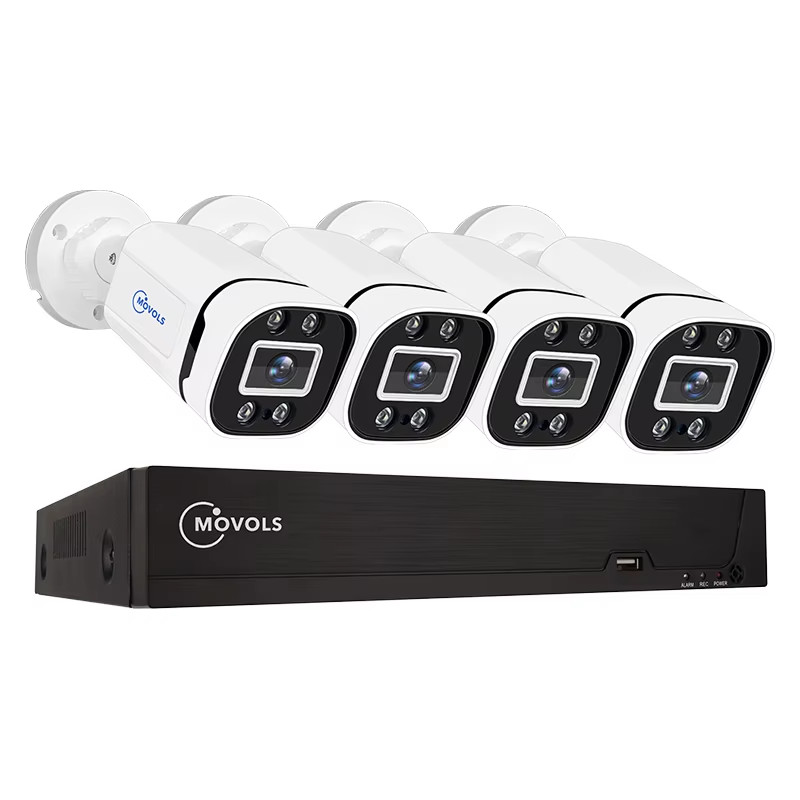 Movols 1080P AI Colorful Night Vision CCTV System H.265+ Outdoor Waterproof Vide