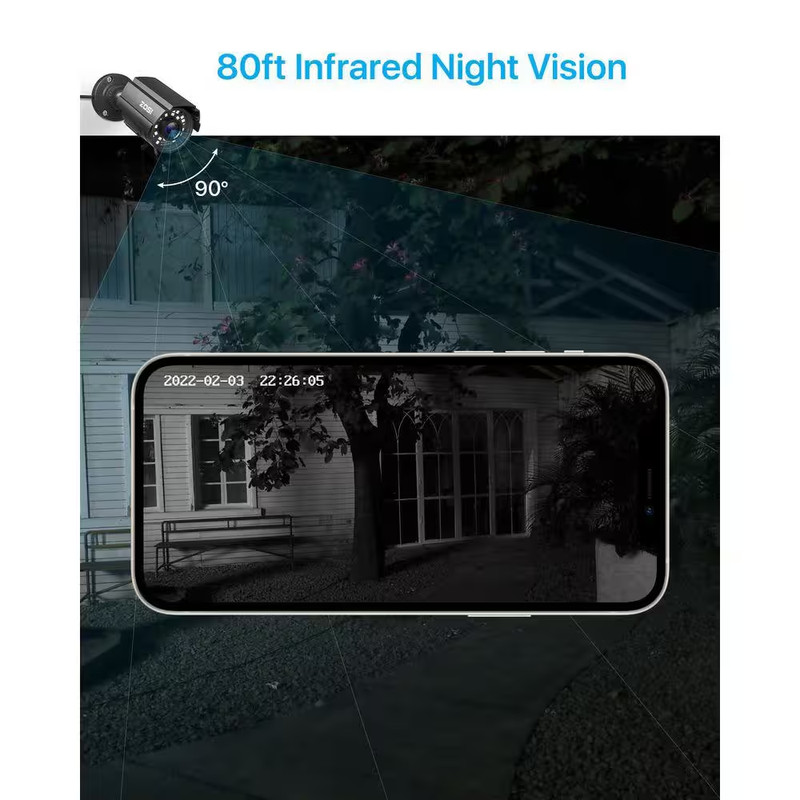 2Pcs 1080P CCTV Hardwired Outdoor Home Security Cameras 4 in 1 HD TVI/CVI/AHD/CV gallery