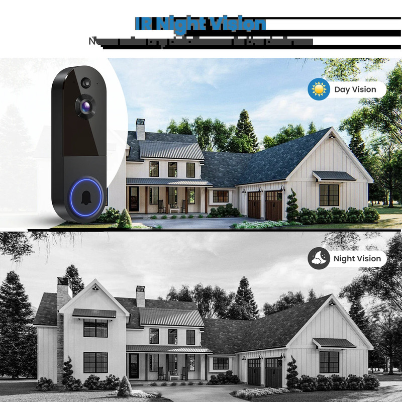 Wireless Doorbell Camera with Rechargeable Battery, 1080P Resolution, 2-Way Audi gallery